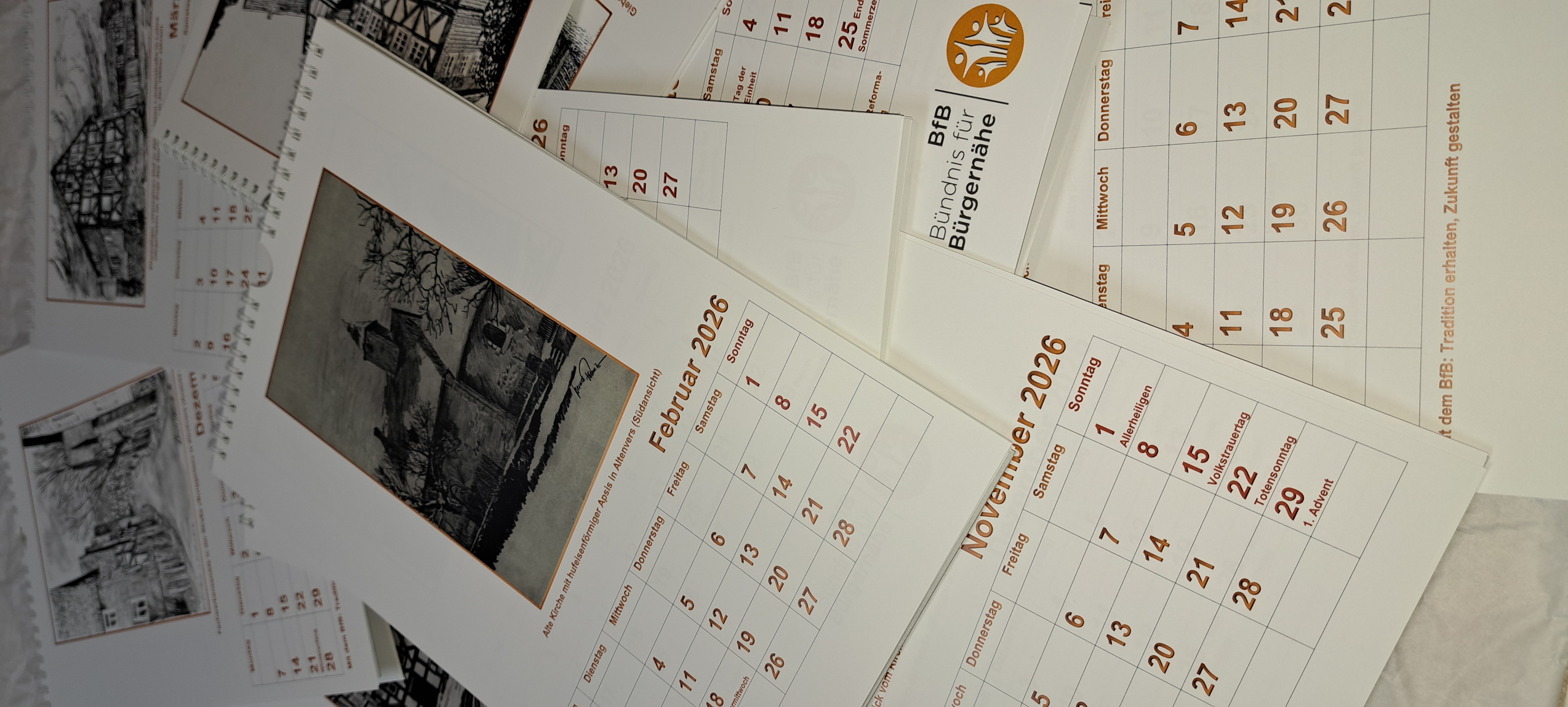 Motivkalender des Bündnis für Bürgernähe mit Impressionen aus Lohra